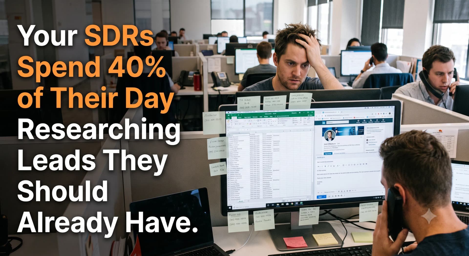 Your SDRs Spend 40% of Their Day Researching Leads They Should Already Have